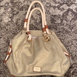 Michael Kora gold and rope bag, like new 🌕